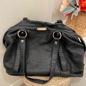Michael kors black leather purse